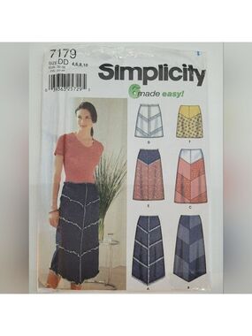 🧵4/$20🧵 Simplicity 7179 Long Skirt Sewing Pattern Uncut Size 4-10 DIY Supplies